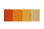 Aucune Juego de 4 toallas de mano - Amarillo - 50 x 90 cm